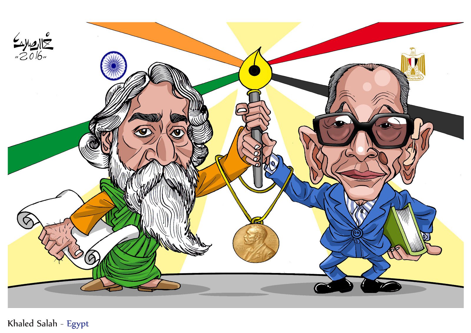 Embassy of India in Cairo announces Tagore-Mahfouz Caricature Competition – Dailynewsegypt