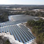 This solar farm was built on an abandoned gravel pit