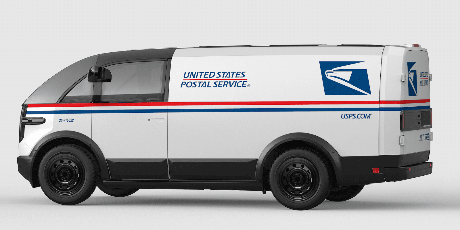 A customized version of Canoo’s electric delivery van for the USPS has been spotted in the wild